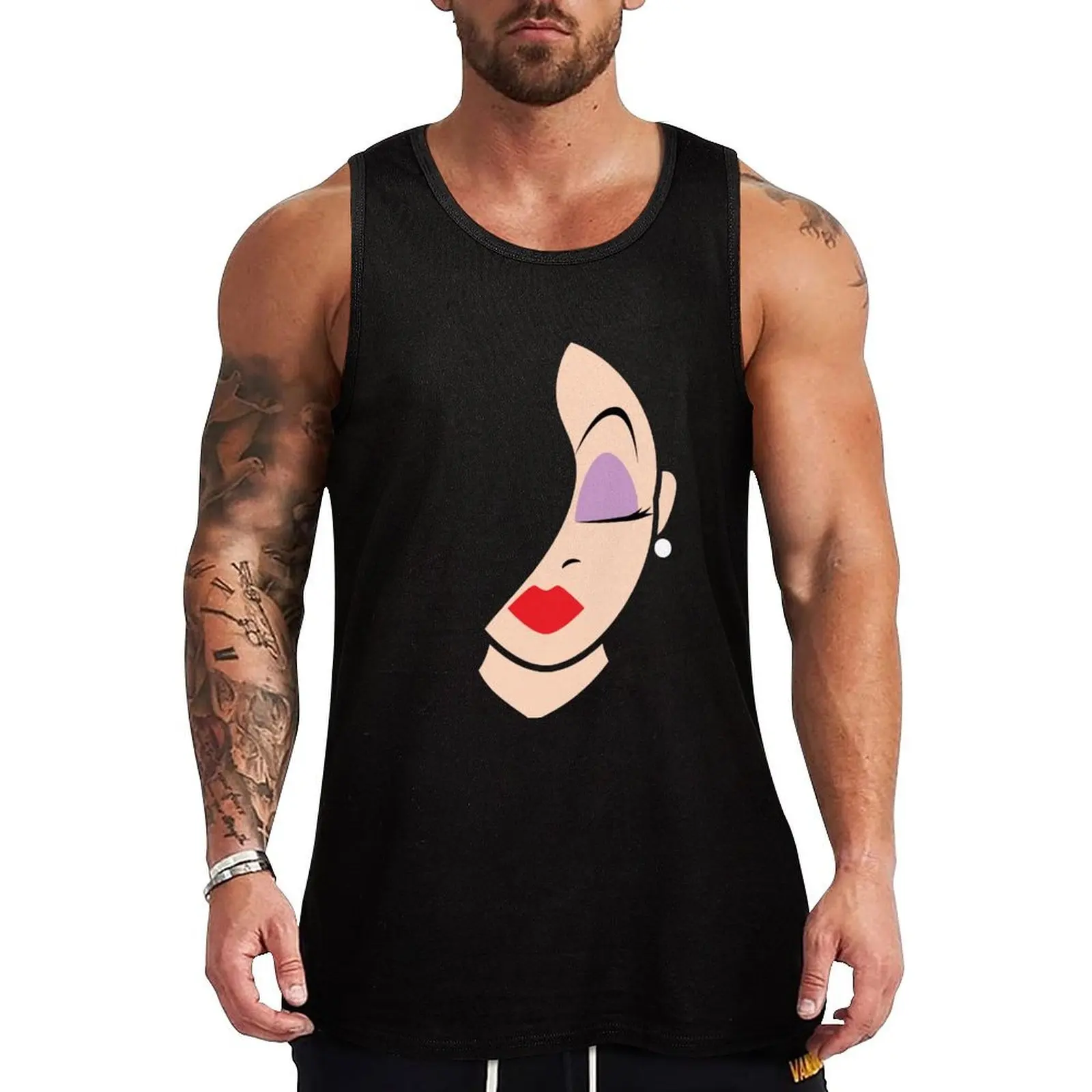 

Jessica Rabbit Face Minimalist Tank Top Sleeveless T-shirt sleeveless T-shirt men Men's summer clothes