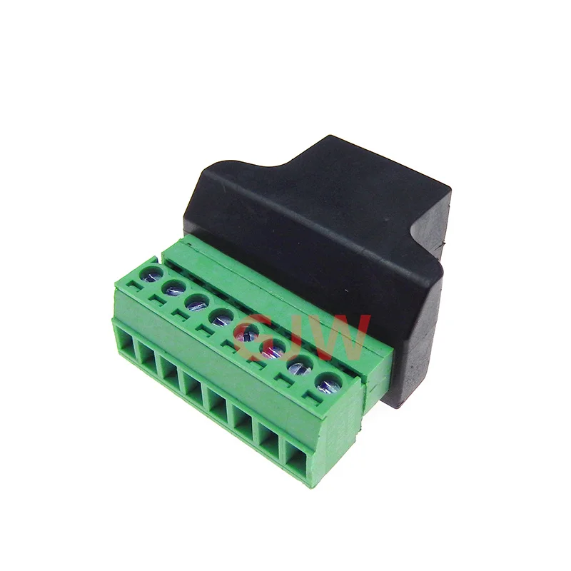 RJ45 Ethernet FEMALE TO 8 PIN SCREW TERMINAL converter RJ45 socket connector adapter for cctv dvr