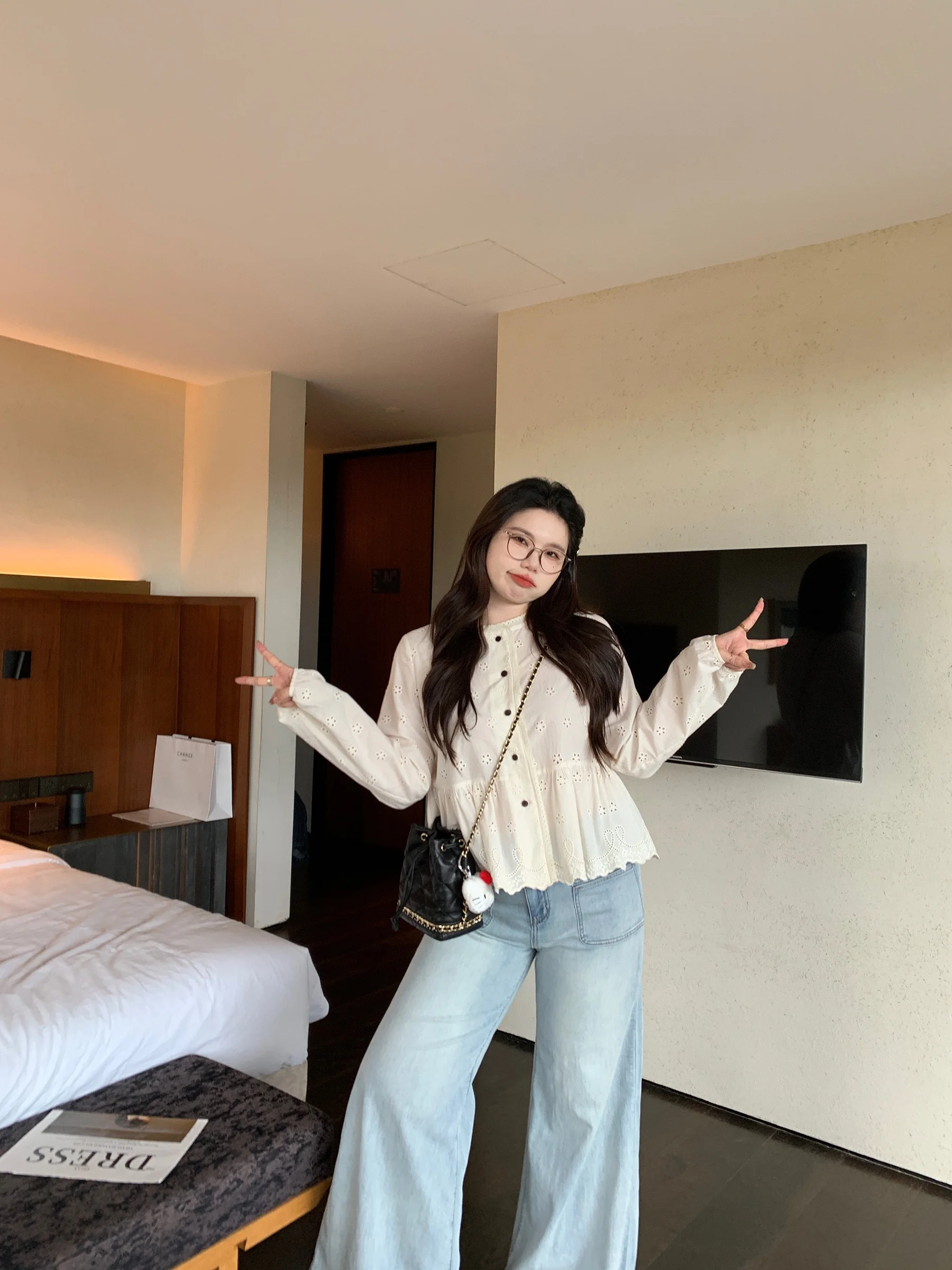 

Японский Sle с вышивкой, свободный крой для женщин больших размеров, хлопок, длинный све, эффективность похудения