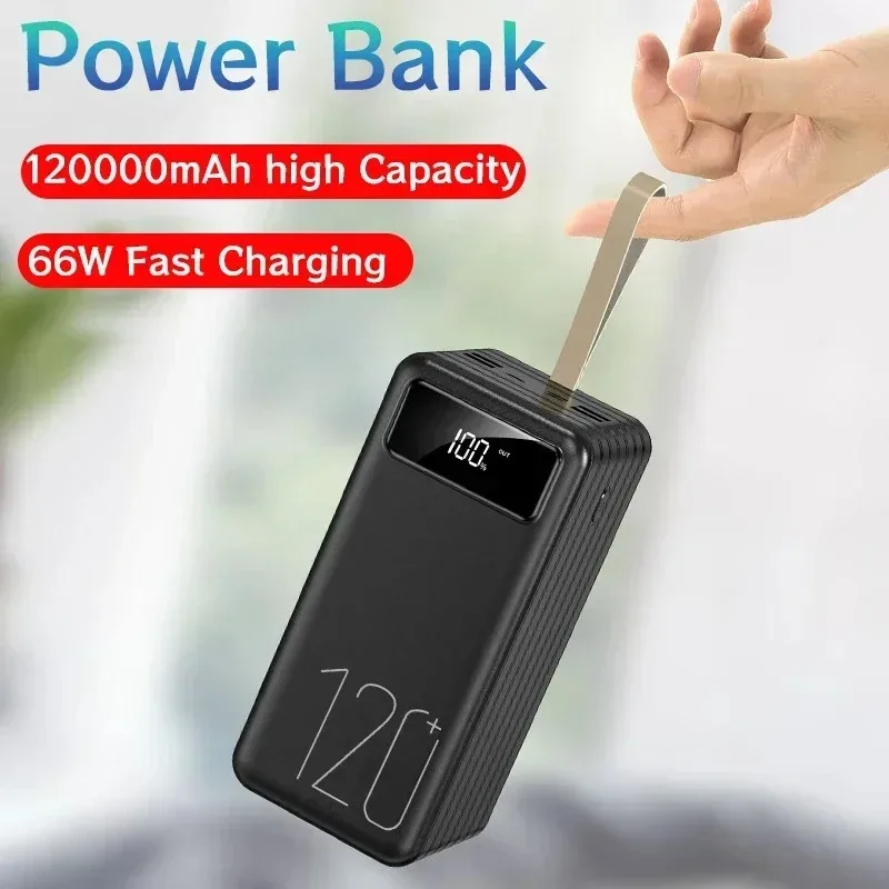 Imagem -05 - Capacidade Super Rápido Carregamento Banco de Potência Carregador Portátil Bateria Powerbank para Iphone Huawei Xiaomi 120w 120000mah Alta