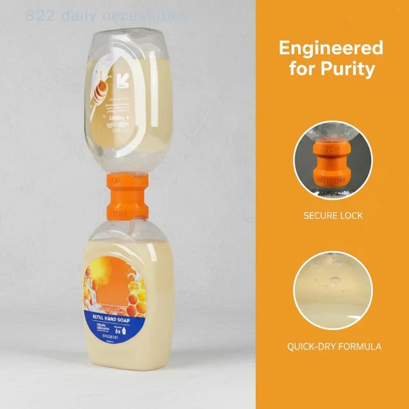 convenientSmart Multi Purpose Liquid Dispenser Leak Proof Time Saving Plastic for Hand Wash Shampoo Shower Gel Bathroom