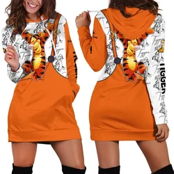 Tigger Winnie The Pooh 3d Hoodie Dress Sweater Dress Sweatshirt Dress disney tigger hoodie dress