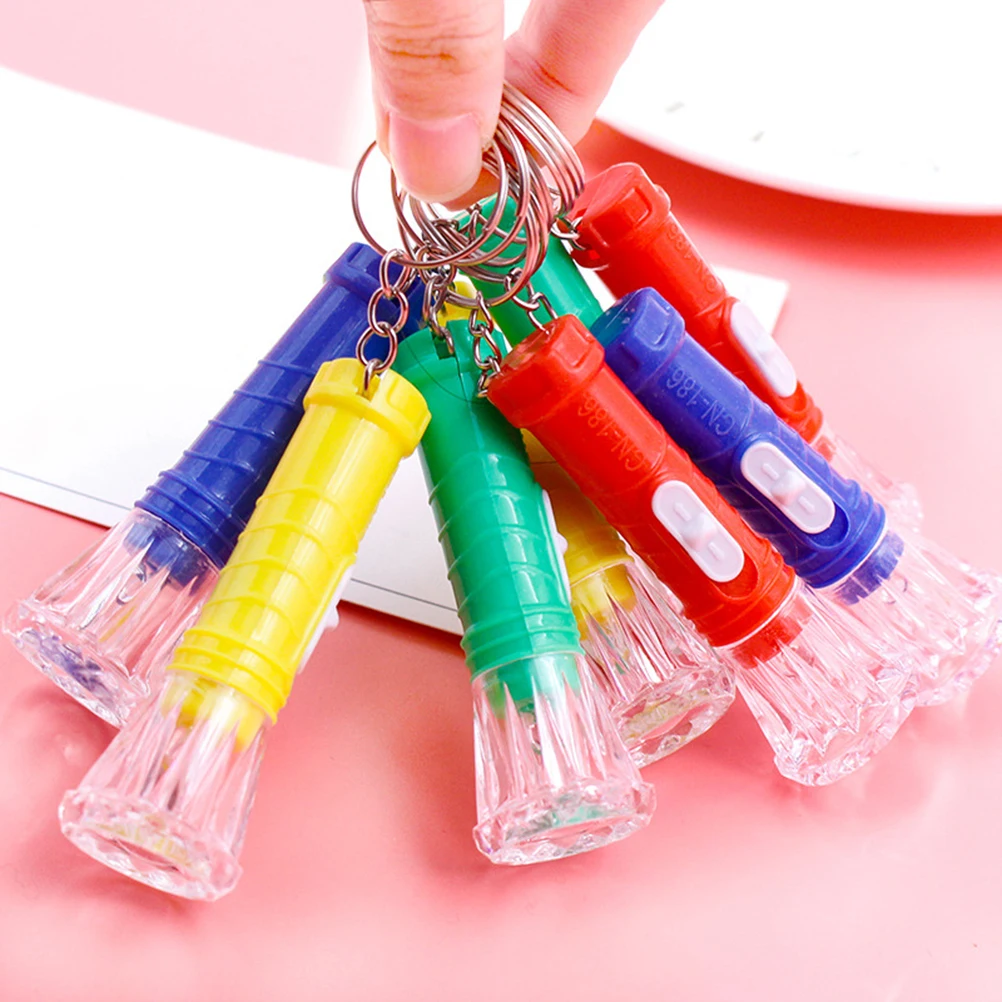 Ensemble de Mini torche électrique 13 pièces, construction en plastique robuste avec anneau en métal, lampes de poche pour enfants, veilleuse Portable amusante, porte-clés