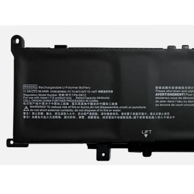 11.58V 56.04Wh جديد 6Cell RX03XL بطارية الكمبيوتر المحمول ل HP ProBook 440 445 465 EliteBook 630 640 645 660 665 G11 N70706-005 TPN-DB1Y