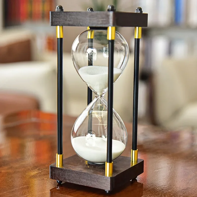 Vintage 60-Minute Glass Timer |   Shatterproof Kitchen/Home Decor & Gift, Decorative Timer for Cooking/Office