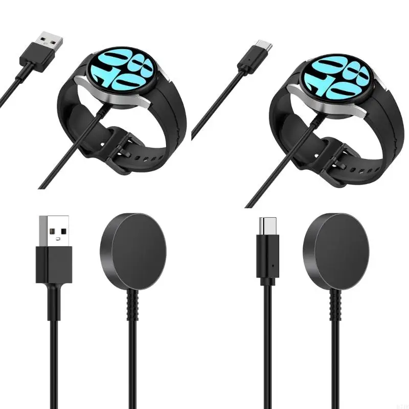 H7JF SmartWatch Station Dock Station Adaptor Kabel Kabel C-C/USB Kabel Pengisian daya untuk Watch 6/4Classic Watch 5/5