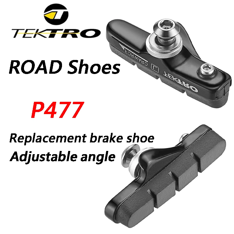 

TEKTRO-V Brake Shoes for Caliper Brakes and Aluminum Rims, Cartridge Holder, P477, 55mm, 8 Rims, 5 Vertical Adjustment