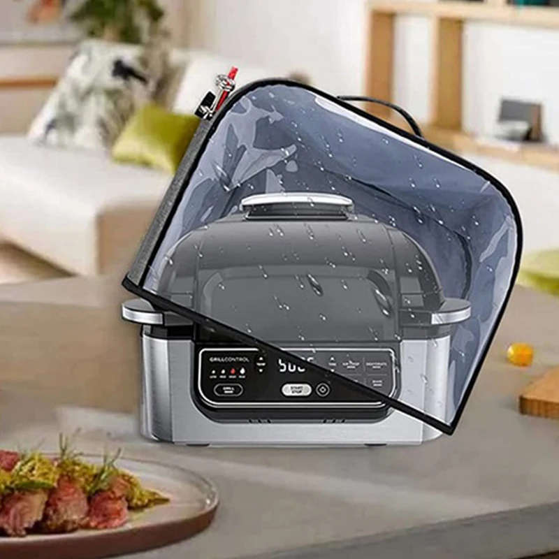 Kitchen Toaster Cover Air Fryer Cover Home Waterproof Durable Dust Cover Toaster Case Storage Pockets for Ninja Foodi Grill