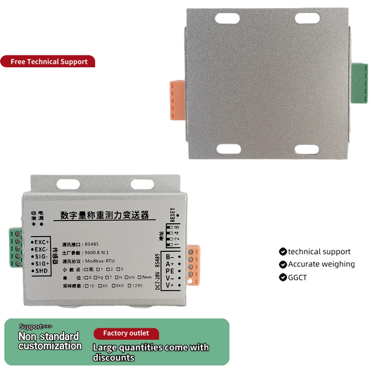 485 Digital Weighing Module, RS485 Communication, 8 Sensors, High Precision 1/500,000 for Automation Systems Industrial