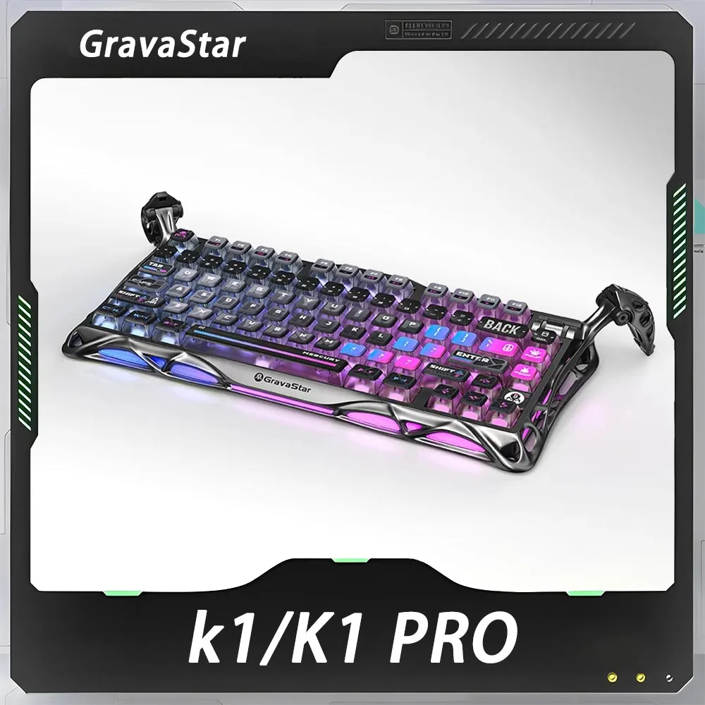 GravaStar K1 PRO Gaming Mechanical Keyboard Wireless Aluminum Alloy Custom Keyboard HotSwap Socket Linear Switch Gasket