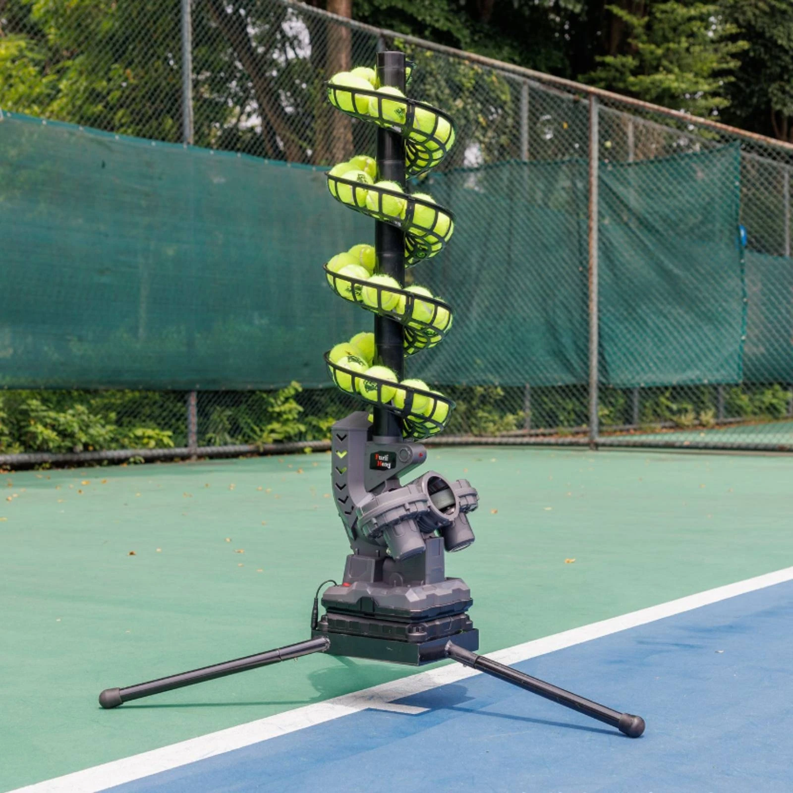 Tennis Ball Machine Multi-Angle Tennis Serving Machine Automatic Ball Launcher Tripod Base Sports Equipment Easy to Use