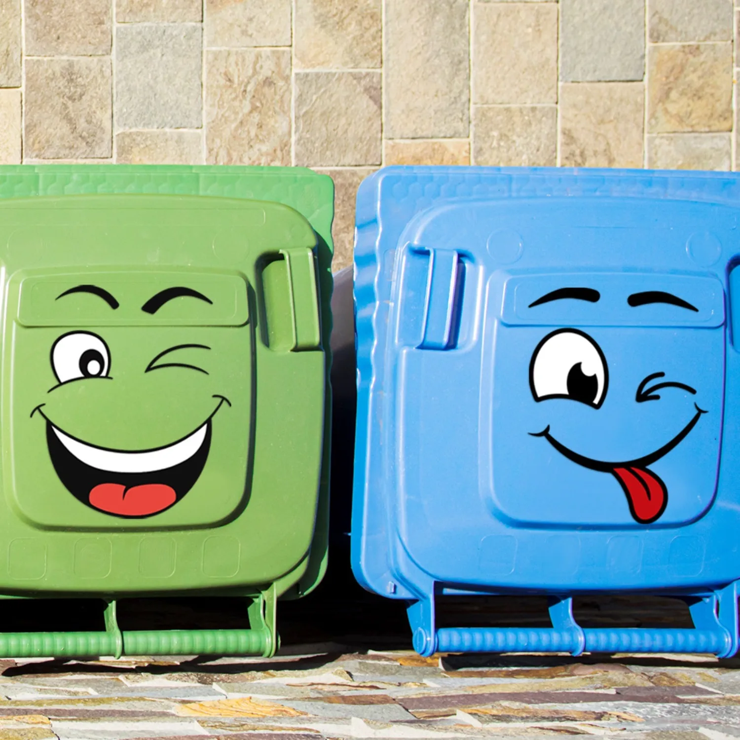 Cartoon Face Stickers - Self-Adhesive Removable Decals for Plastic & Glossy Surfaces,Fun Home Decor for Trash Cans,Walls,Toilets view 5