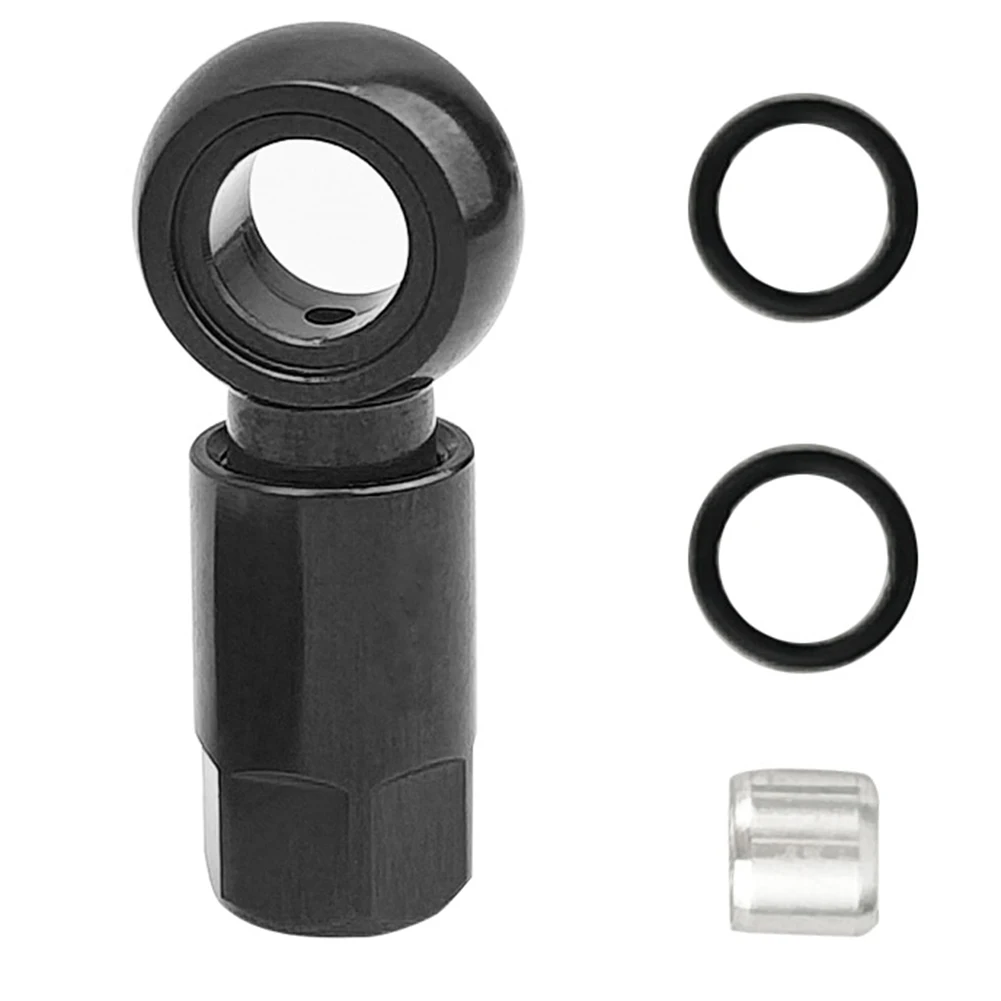 Black Bike Hydraulic Brake Kit 5mm Outer Diameter Anodized Aluminium Alloy Includes Sealing Rings For BH90 For ZEE