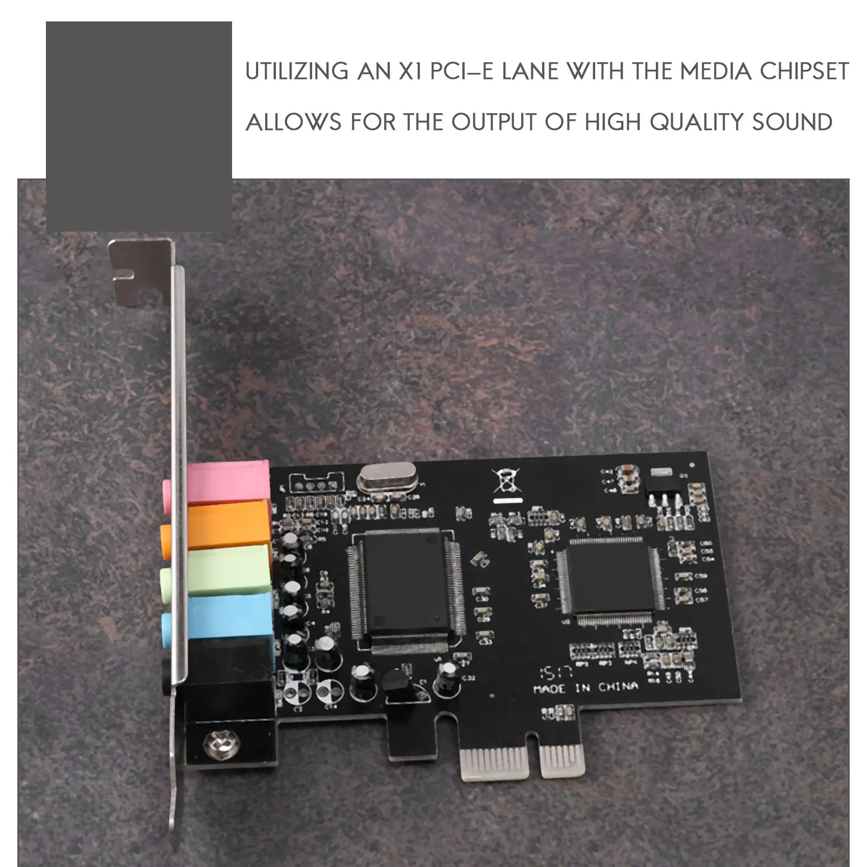 PCIe kartu suara 5.1, kartu Audio 3D Surround PCI Express untuk PC dengan kinerja suara langsung tinggi & braket profil rendah