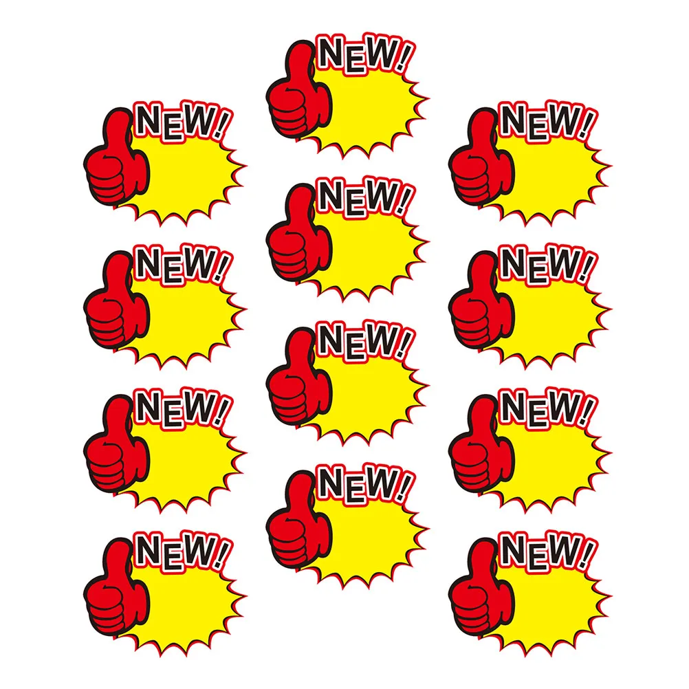 50Pcs Price Signs Bright Colored Commodity Price Tags for Market Shop Sales Promotional Advertising Tags Promotional Sticker