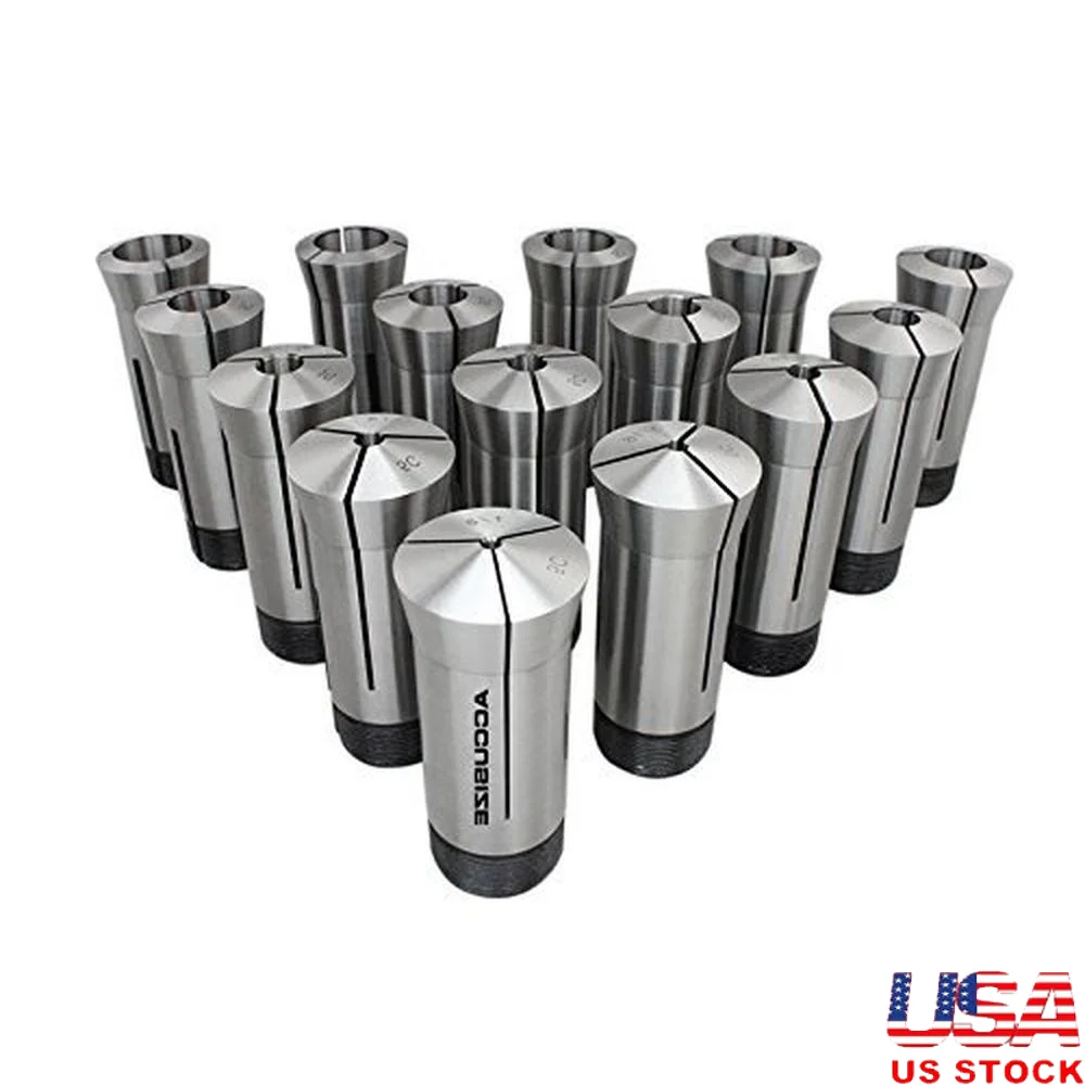 Precision 5C รอบ Collets ชุด 1/8-1 ''โดย 16ths ด้ายพื้นแข็ง 0200-0571 Dual-Purpose อุปกรณ์เสริมเจาะเครื่องกลึงโลหะ