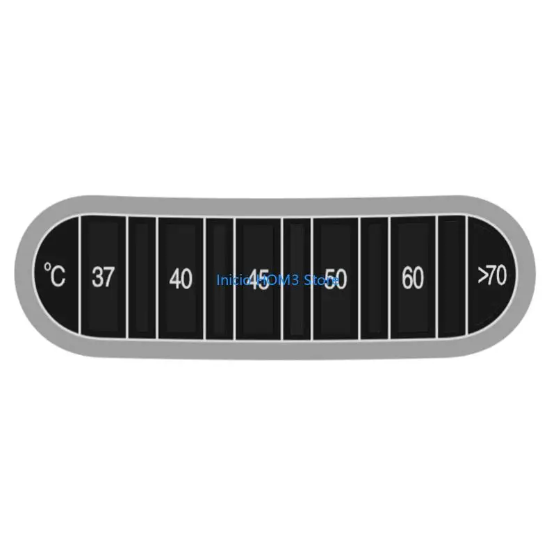 A5YD Adhesive Thermometers Strips Coffee Cup Thermometers Sticker Displays in Degrees
