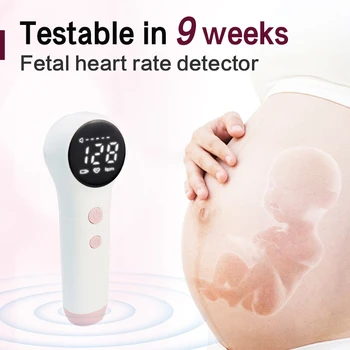 Britzgo Heart Rate Doppler Fetal Monitor Baby Device Medical LED Stethoscope Baby Heart Pregnancy Heartbeat Detector U6-25