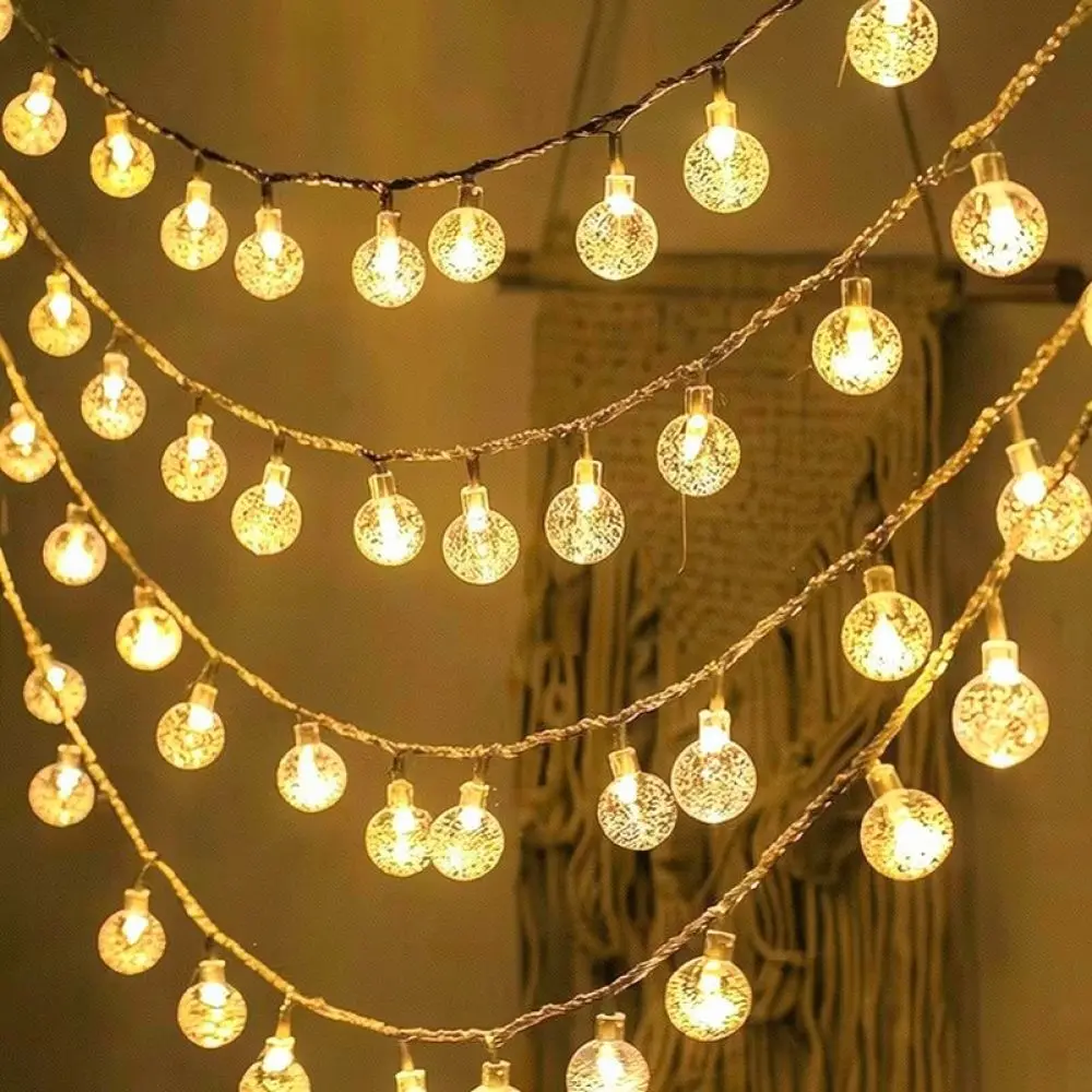 Outdoor Waterproof Solar Bubble Globe String Lights Garden Backyard Decor For Osram Pathway Camping Atmosphere Fairy Lighting