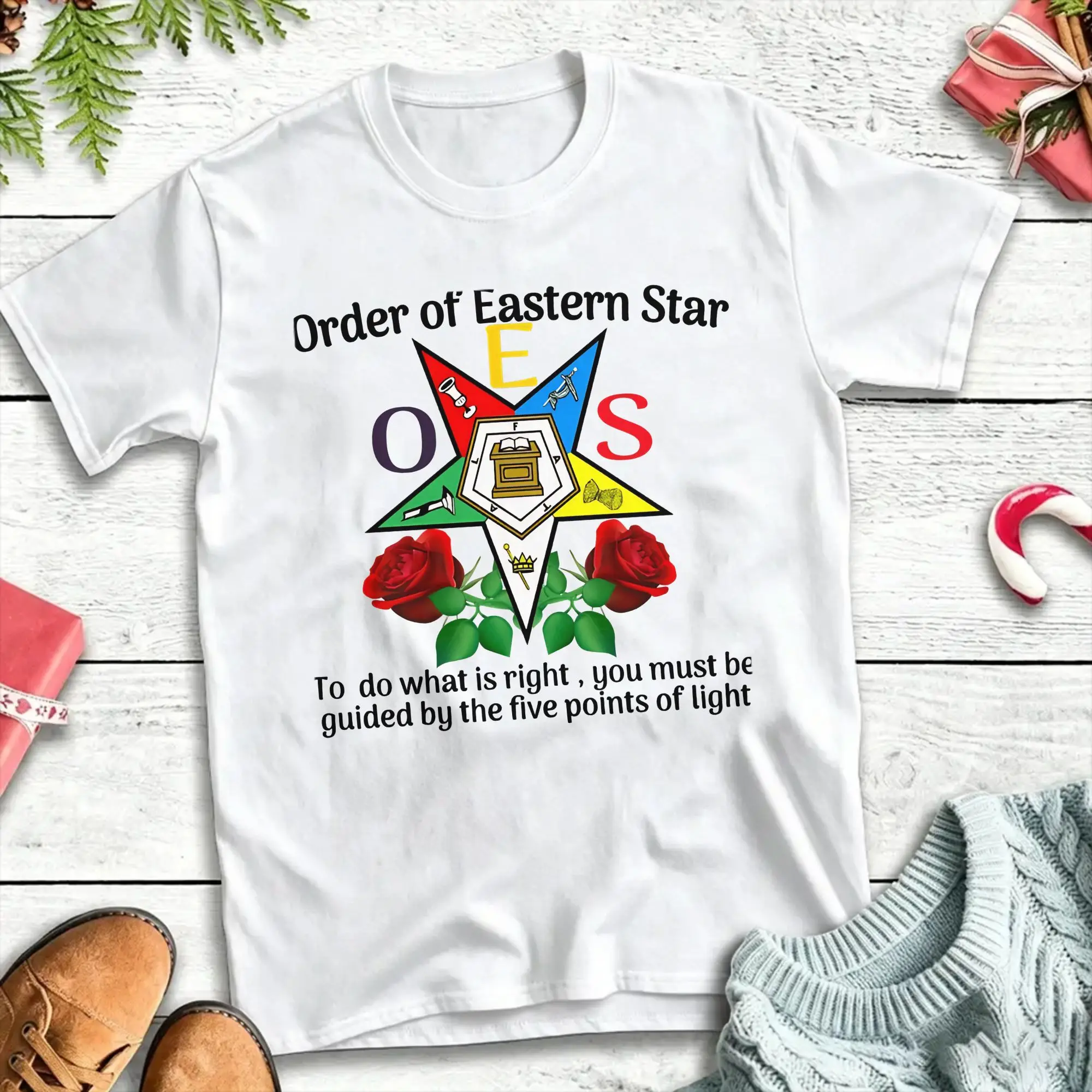 OES Order Of The Eastern Star T-Shirt Summer Men 100 Cotton O Neck Oversized Clothes Short-Sleeved Y2K Retro Tops