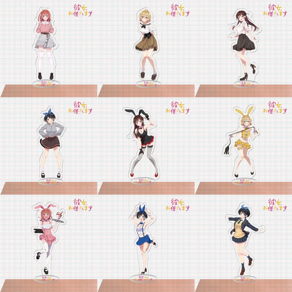 15cm Charm Anime Rent A Girlfriend Acrylic Stand Model Cosplay Characters Ornament Accesorios Goods Collection Christmas Gifts
