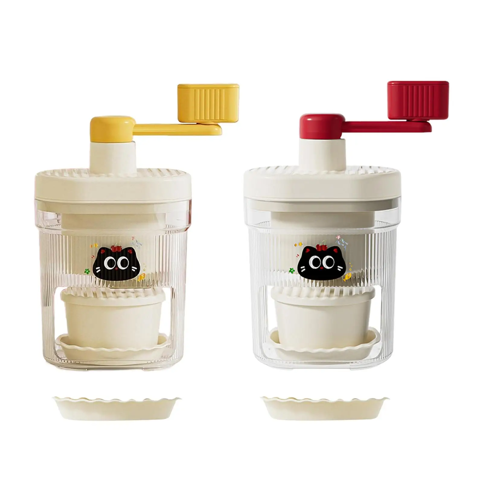 스무디를 만들기위한 수동 얼음 분쇄기 편리한 면도기 홈 캠핑 바 레스토랑 파티를위한 회전식 얼음 면도기