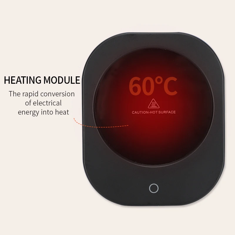 Calentador de café inteligente de 60 °C, 2 modos de temperatura, calentador de tazas de leche, tetera eléctrica, Base termostática, regalo cálido