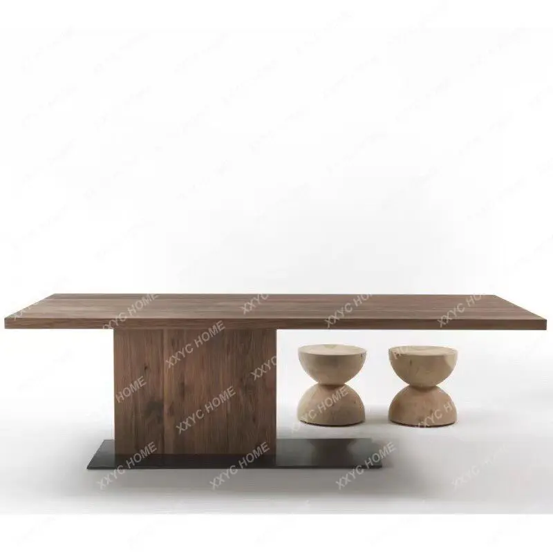 black walnut dining modern  minimalist desk tea table computer  large board