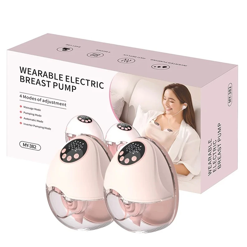 

Hot Sell MY-382 High Quality New Handsfree Bilateral 4-Mode 12 Level Low Noise Silicone Electric Wear Resistant Breast Pump