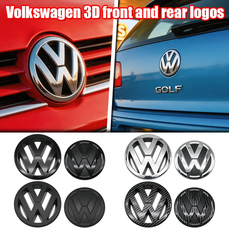 

Car Logo Front Grille Rear Trunk Decoration Sticker Accessories For Volkswagen Touareg Tiguan Golf 6 7 7.5 8 Passat Magotan Polo