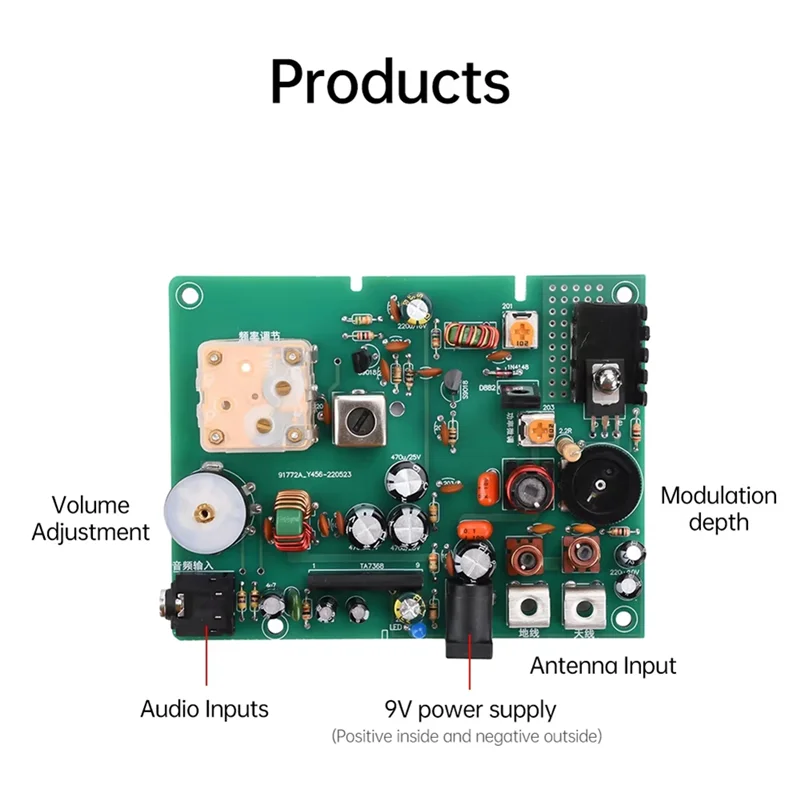 BNVN-DC 9v 2a 530-1600khz módulo gerador de sinal de onda média ajustável transmissor de sinal de rádio para ensino