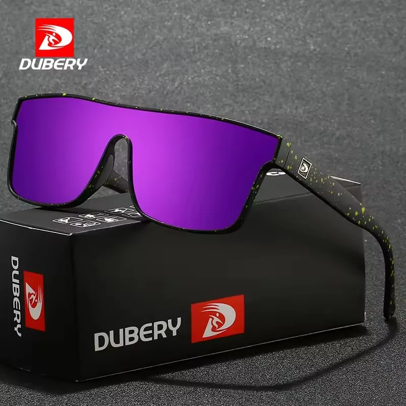 DUBERY Polarized Sunglasses Light Weight with Seamless One-Piece Lens Anti-Glare for Driving Fishing UV400 Unisex Eyewear