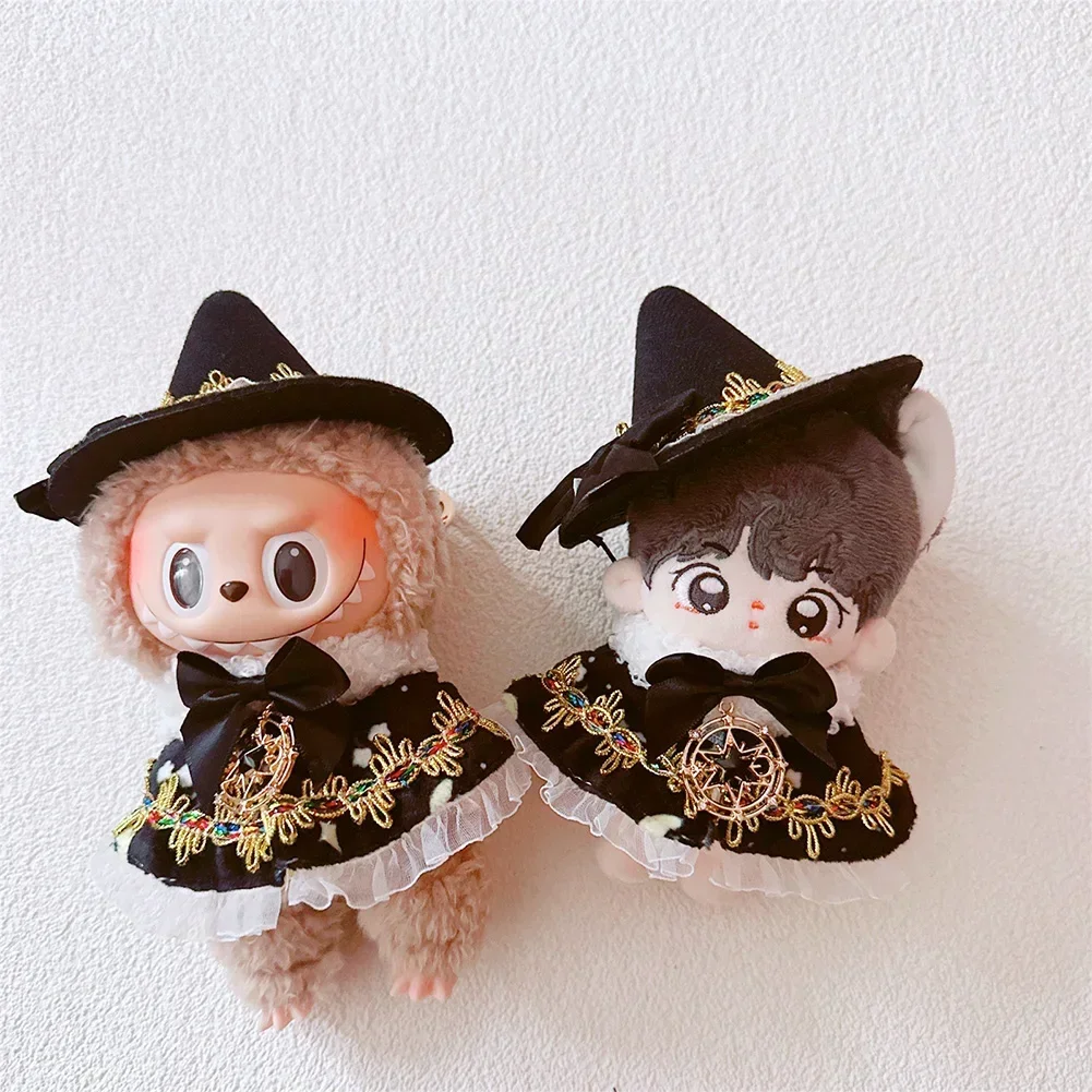 Doll Outfit Clothes for Labubu for Upset Duck Halloween Magic Secret Shawl Hat Dress Up Dolls Accessories Cute Decoration