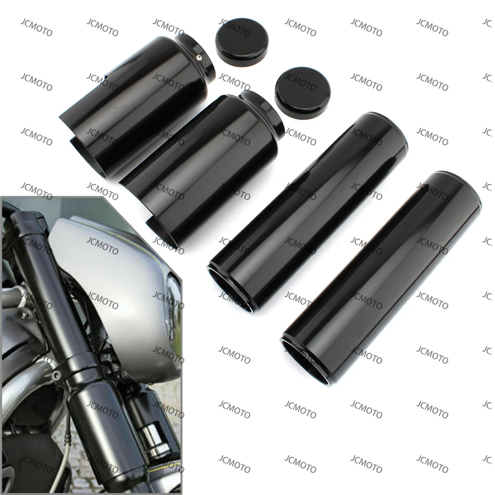 

6Pcs Gloss Black For Harley Davidson V-Rod Vrod 2007 2008 2009 2010 2011 Aluminum Alloy Motorbike Full Fork Cover Set