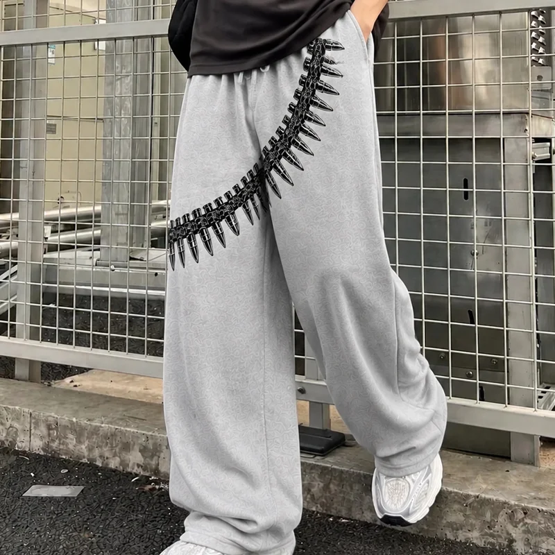 Unisex Y2K Baggy Sweatpants Streetwear Wide Leg Loose Fit Pants Hip Hop Graphic Printed Casual Trousers For Men Women