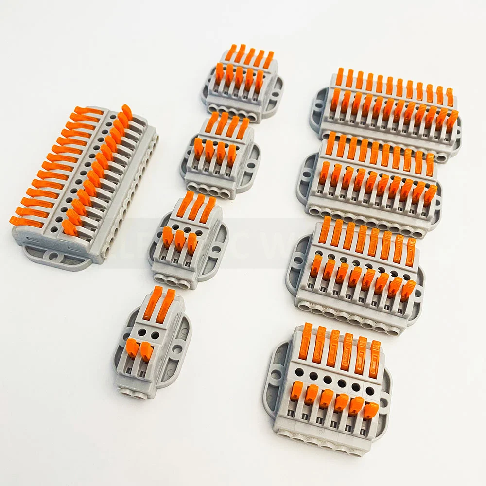 Electrical Wire Connector Terminal Block push-in Quick Connector Docking Wiring Connection plug in fast Compact Cable Connector