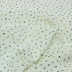 High Quality Double-layer Cotton Gauze Fabric with Small Fresh Floral Print for Baby Clothes and Blankets