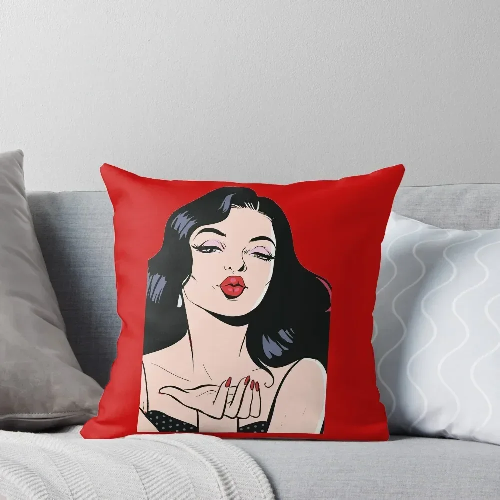 

Kiss Throw Pillow Sofa Pillow Cover Sitting Cushion covers for pillows Cushions Home Decor pillow