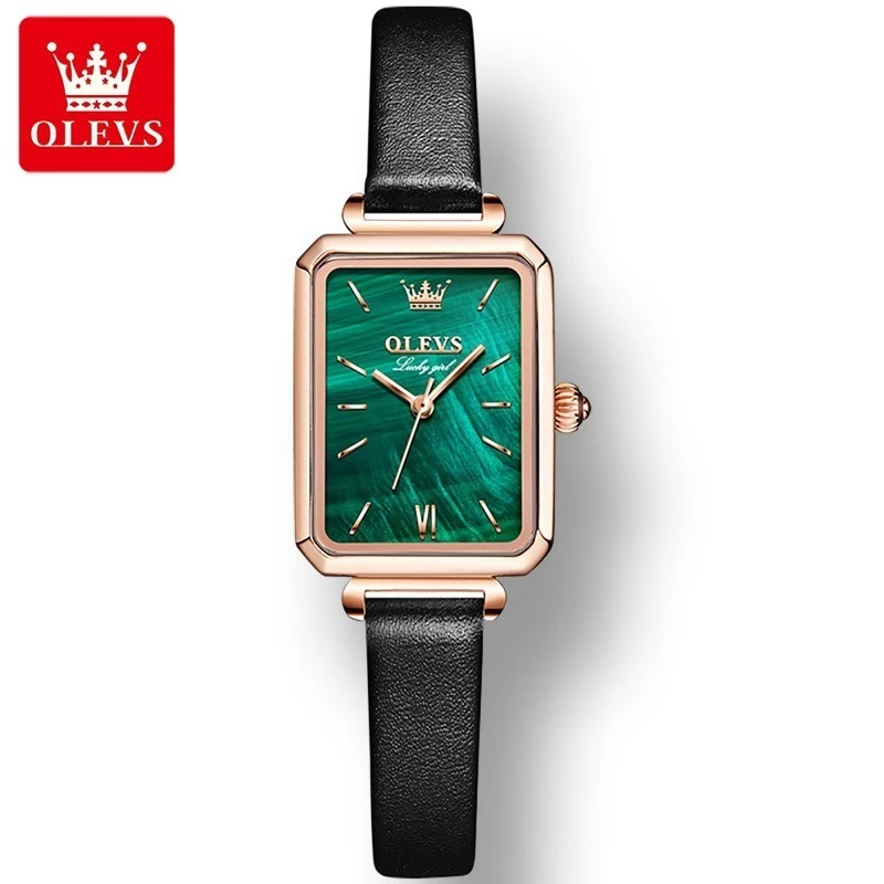 

OLEVS 6624 Fashion Quartz Watch Rectangular-dial Alloy Watchband