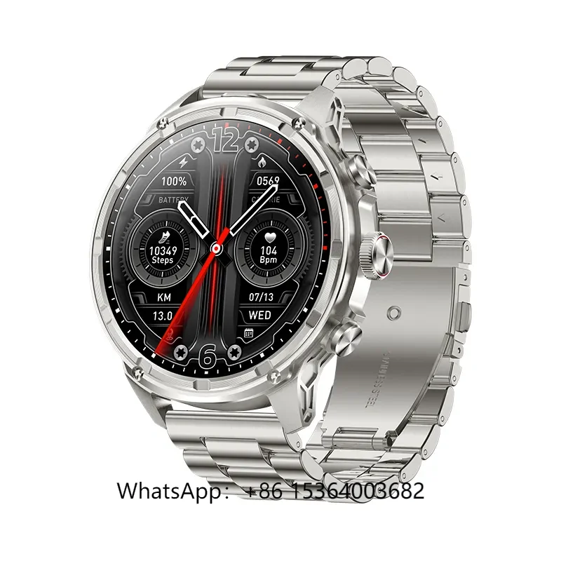 

Новый 1,85-дюймовый фонарик для мужчин, спортивные умные часы, уличный водонепроницаемый смарт-браслет с вызовом BT