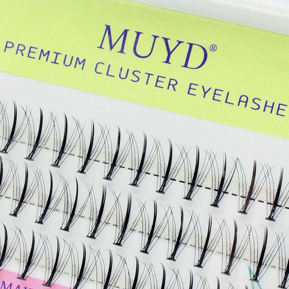 MUYD Professional 60 Clusters Single Tuft of Sandwich Eyelash Extension Grafting False Individual Lashes Personal Makeup Cilas