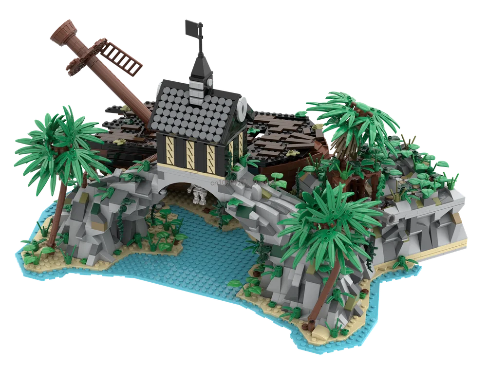 Novo 2775 pçs moc série pirata medieval dominica pirata praia modelo diy ideias criativas kidstoy presente blocos de construção de natal