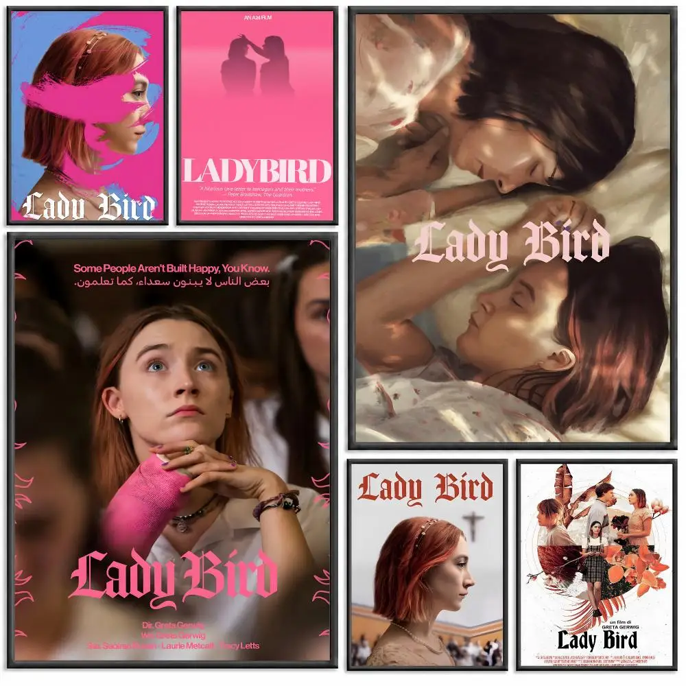 Classic Teenager Lady Bird Vintage Film Poster Modern PP Paper Wall Decorative for Cafe Office Bar Home Wall Decor Gift