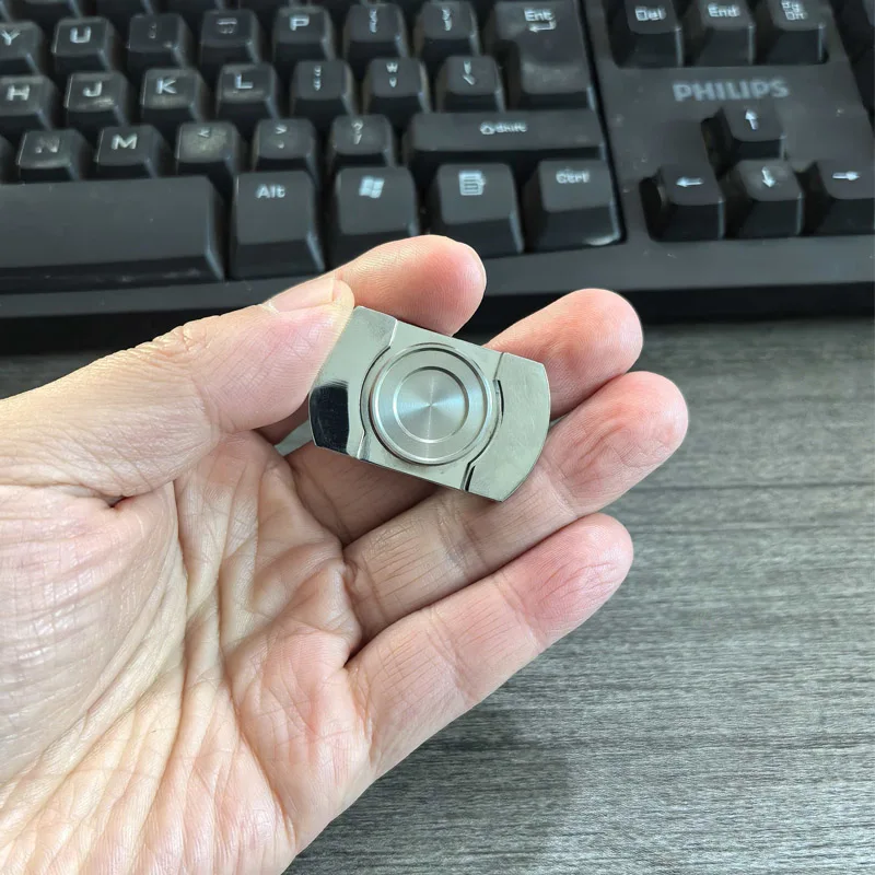 Pocket Stainless Steel Fidget Spinner for Adults Teens Kids EDC Gadgets ADHD Anxiety Stress Relief Toys Exquisite Gifts