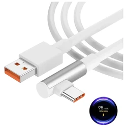 67W 6A USB Type C Turbo Charge Cable For Mi 14 13 12 Pro Poco F4 GT Redmi Note 13 12 K60 90 Degree Tipo C Cabo