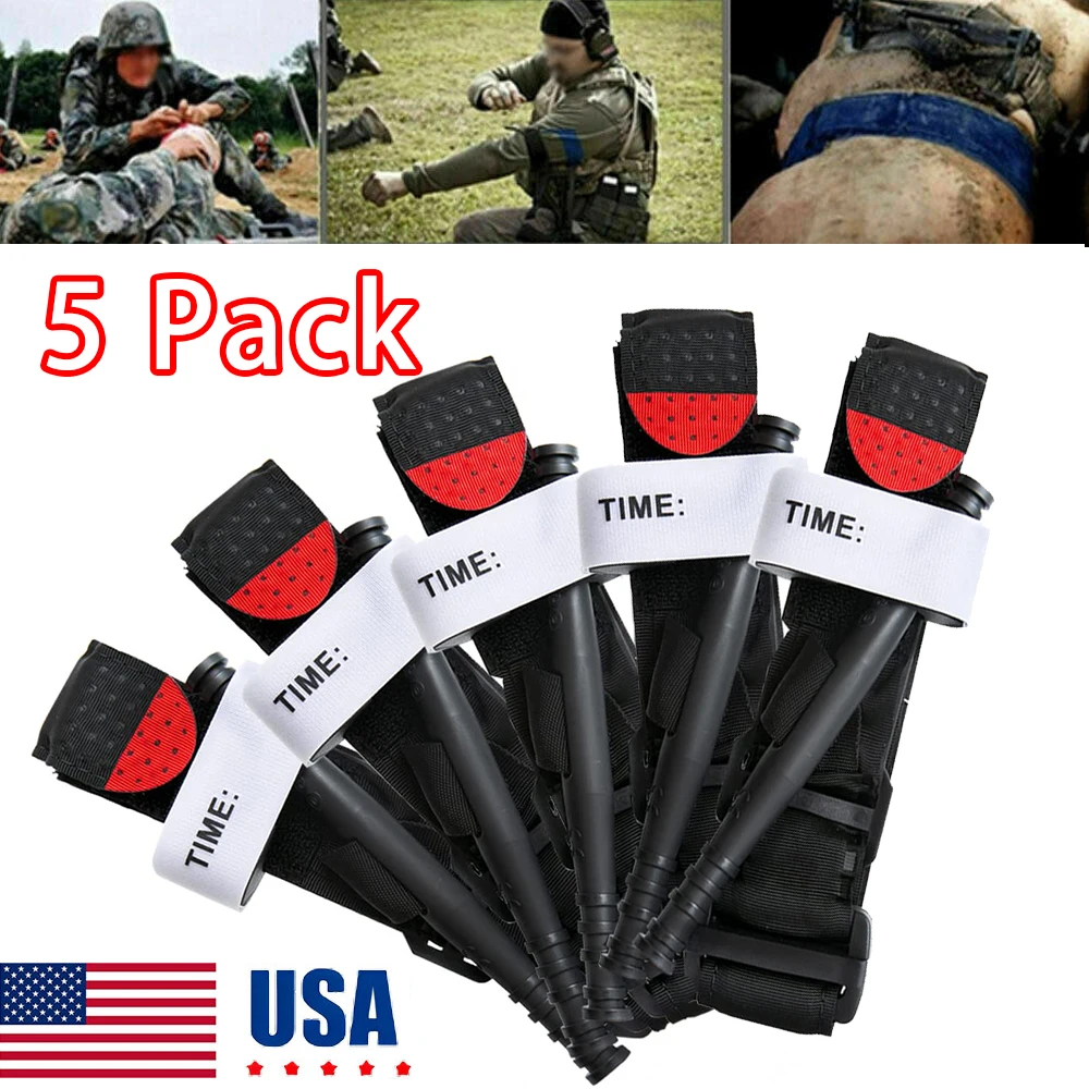 5/10/25/30 قطعة عاصبة الطوارئ في الهواء الطلق المحمولة الإسعافات الأولية سريعة الإصدار البطيء عاصبة CAT المعدات التكتيكية الطبية