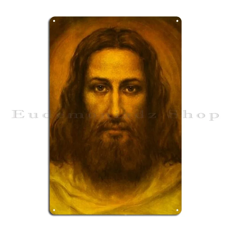 Shroud Of Turin Jesus Christ Face Holy Face Metal Plaque Poster Party Customize Bar Print Wall Mural Tin Sign Poster