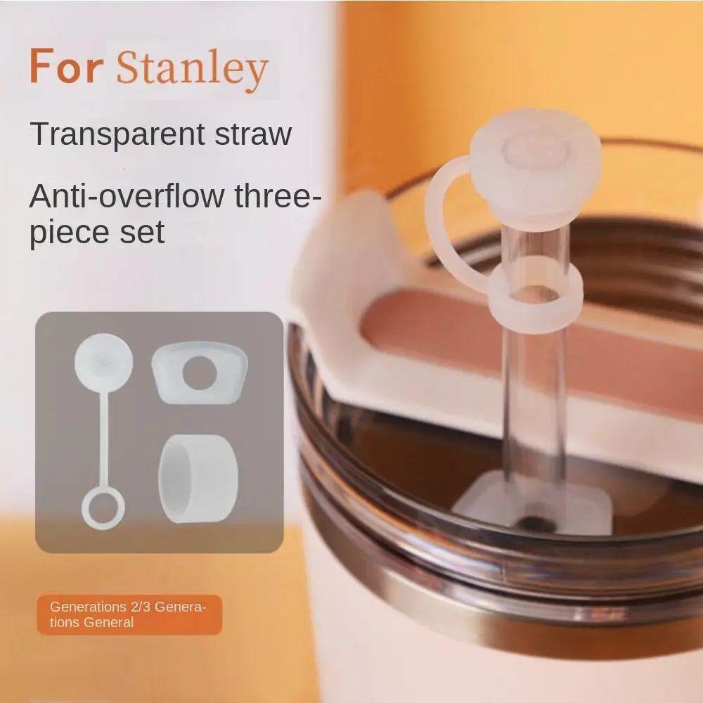 3Pcs/Set Silicone Spill Proof Stopper Set Leakproof Washable Straw Cover Cap Reusable Dustproof for Cup 20/30oz/40oz