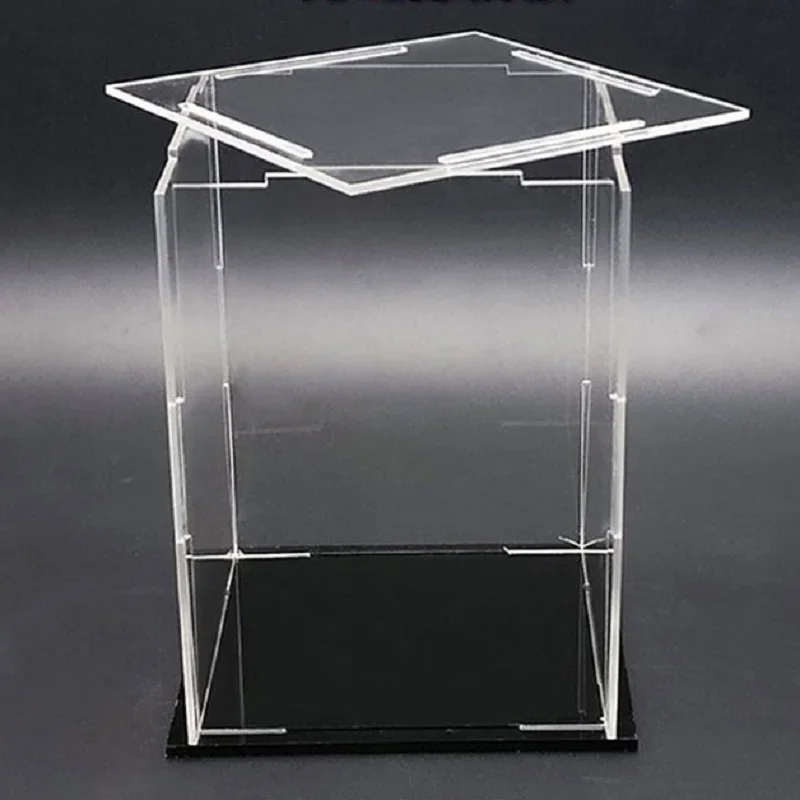 Transparent Acrylic Display Case/Box cube Perspex Dust-proof protection ShowCase For Golf Tennis models Action Figure board game