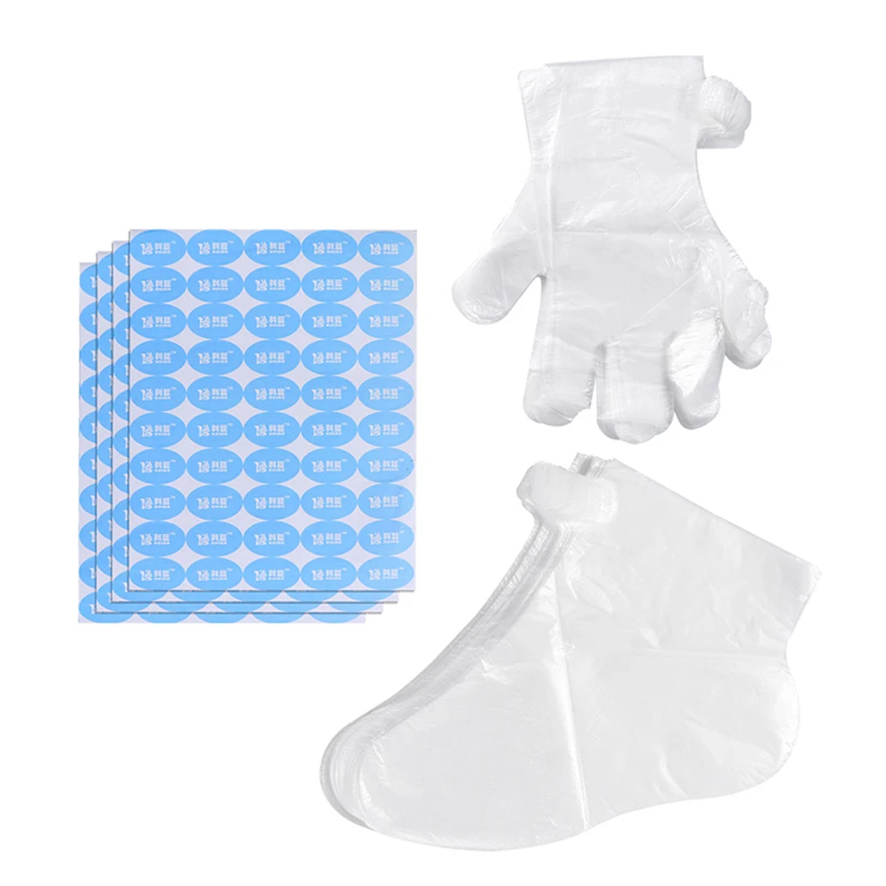 

400pcs Disposable Hand Foot Gloves Wear Resistant SPA Long Barrel Waterproof Covers Eco Friendly No Odor Plastic Gloves Daily